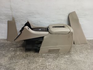 2015-2020 GMC Yukon Tan Front Console Panel for Column Shift (Used OEM)