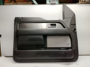 2009-2014 Ford F-150 Black Door Interior Trim Panel - Front, Left (Driver) (Used OEM)
