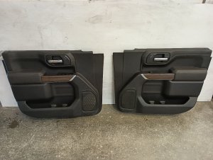 2020-2023 GMC Sierra 2500 HD Black Door Interior Trim Panel - Front, Left (Driver) (Used OEM)
