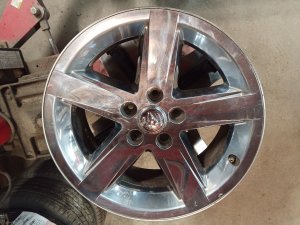 2009-2010 Dodge Ram 1500 Chrome 20x9 5-Spoke Chrome Clad Alloy Wheel (Used OEM)