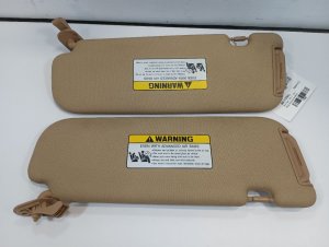 2011-2013 Hyundai Elantra Tan Sun Visor with Mirror - Left (Driver) (Used OEM)