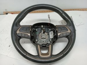 2015-2023 Jeep Renegade Black Leather Steering Wheel with Control Buttons (Used OEM)
