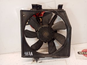 2000-2003 Mazda Protege Radiator and A/C Condenser Fan Motor Assembly - Right (Passenger) (Used OEM)