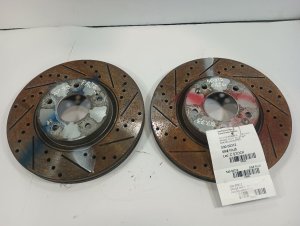 2010-2012 Hyundai Santa Fe Drilled and Slotted Disc Brake Rotors - Front (Used OEM)