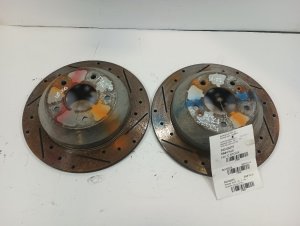 2013-2018 Hyundai Santa Fe Sport Drilled and Slotted Disc Brake Kit - Rear (Used OEM)