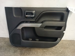 2015-2019 GMC Sierra 2500 HD Black Door Interior Trim Panel - Front, Right (Passenger) (Used OEM)