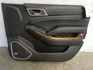 2015-2020 GMC Yukon Black Door Interior Trim Panel - Front, Right (Passenger) (Used OEM)