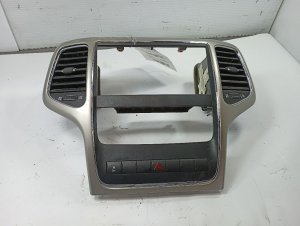 2011-2013 Jeep Grand Cherokee Silver Radio Instrument Panel Bezel with Vents (Used OEM)