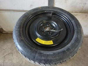 2010-2014 Subaru Outback Black 16x4 Compact Spare Steel Wheel with Tire (Used OEM)