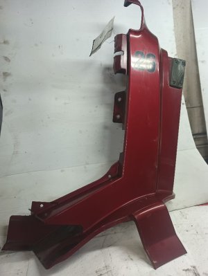  Volvo VNL Red Fiberglass and Vinyl Upper Fender Flare - Right (Passenger) (Used OEM)