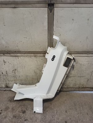  Volvo VNL White Fiberglass and Vinyl Upper Fender Flare - Right (Passenger) (Used OEM)