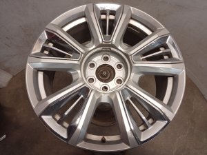 2022-2024 GMC Yukon Chrome 22x9 10-Spoke Bright Hyper Alloy Wheel with Chrome Inserts (Used OEM)