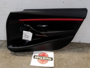 2014-2019 BMW 318i Black Door Interior Trim Panel - Front, Right (Passenger) (Used OEM)