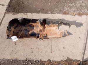 2007-2017 Jeep Wrangler Fuel Tank Skid Plate (Used OEM)