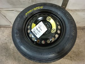 2025 Kia K4 Black 16x4 Compact Spare Steel Wheel and Tire (Used OEM)