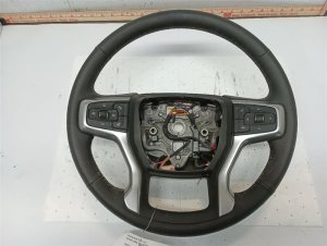 2022-2024 GMC Yukon Black Heated Leather Steering Wheel with Buttons (Used OEM)