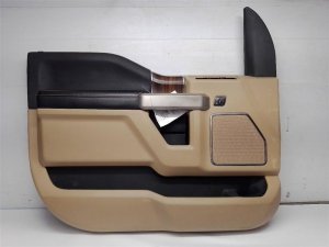2015-2020 Ford F-150 Tan Door Interior Trim Panel - Front, Left (Driver) (Used OEM)