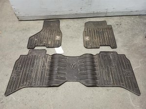2013-2018 Ram 3500 Brown All-Weather Rubber Floor Mat Set (Used OEM)