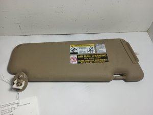2008-2010 Toyota Highlander Tan Sun Visor without Illuminated Vanity Mirror - Left (Driver) (Used OEM)