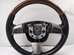 2010-2012 Cadillac SRX Black Leather and Wood Steering Wheel with Controls (Used OEM)