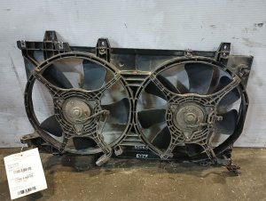 2004-2008 Subaru Forester Dual Fan Radiator and A/C Condenser Cooling Fan Assembly (Used OEM)