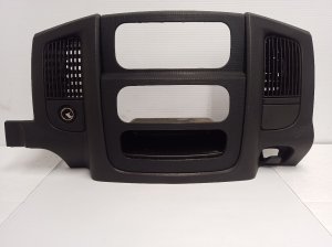 2002-2005 Dodge Ram 1500 Gray Radio Instrument Panel Bezel with Vents (Used OEM)