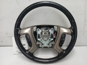 2007-2014 GMC Yukon Black Leather Steering Wheel with Controls (Used OEM)