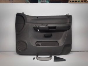 2007-2009 GMC Sierra 2500 HD Black Door Interior Trim Panel - Front, Right (Passenger) (Used OEM)