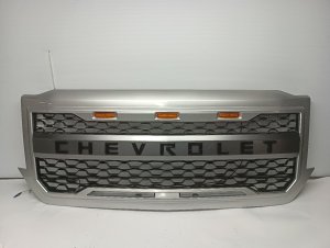 2007-2018 Jeep Wrangler Silver Raptor Style Grille with Marker Lights (Used OEM)