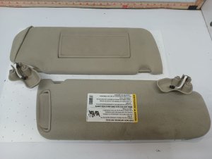 2003 GMC Yukon Tan Sun Visor with Illuminated Mirror - Left (Driver) (Used OEM)