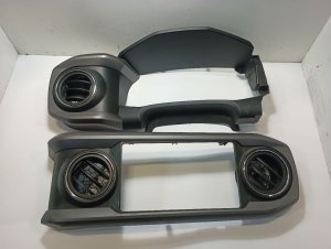 2020-2023 Toyota Tacoma Black Speedometer and Radio Instrument Panel Bezel with Vents (Used OEM)