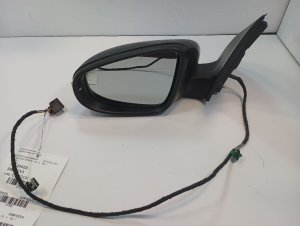 2010-2014 Volkswagen GTI Gray Side/Door Mirror - Left (Driver) (Used OEM)