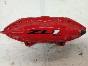 2017-2024 Chevrolet Camaro Red Rear Brembo Disc Brake Caliper - Left (Driver) (Used OEM)