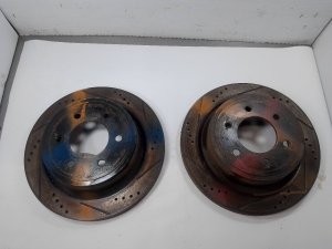 2017-2018 Ford F-150 Drilled and Slotted Disc Brake Kit - Rear (Used OEM)