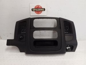 2002-2005 Dodge Ram 1500 Black Radio Instrument Panel Bezel with Vents (Used OEM)