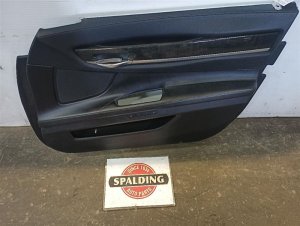 2009-2015 BMW 750Li Black Door Interior Trim Panel - Front, Right (Passenger) (Used OEM)