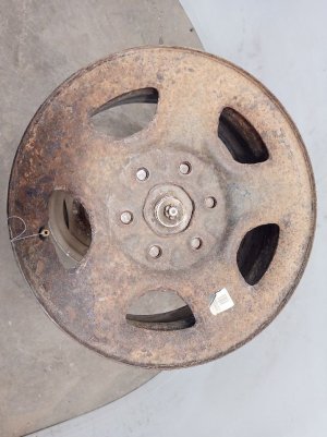 2001-2006 GMC Yukon Black 16x6.5 Steel Full Size Spare Wheel (Used OEM)