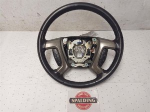 2007-2014 GMC Yukon Black Leather Steering Wheel with Controls (Used OEM)