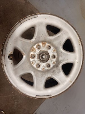 2015-2020 GMC Yukon Silver 17x8 7-Spoke Steel Wheel (Used OEM)