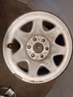 2015-2020 GMC Yukon Silver 17x8 7-Spoke Steel Wheel (Used OEM)