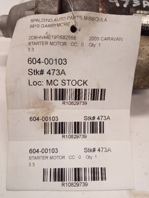 2006-2010 Chrysler Town &amp; Country Starter Motor (Used OEM)