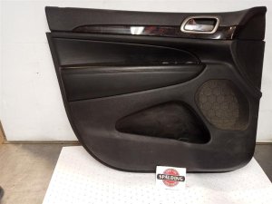 2011-2013 Jeep Grand Cherokee Black Door Interior Trim Panel - Front, Left (Driver) (Used OEM)