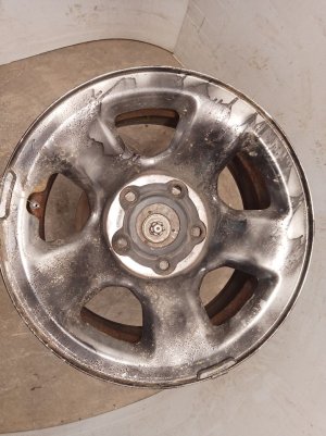 2002-2010 Dodge Ram 1500 Black 17x7 5-Spoke Chrome Clad Steel Wheel (Used OEM)