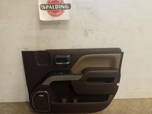 2015-2019 GMC Sierra 2500 HD Brown Door Interior Trim Panel - Front, Right (Passenger) (Used OEM)