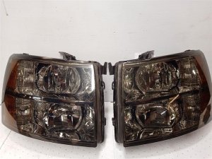 2007-2013 Chevrolet Silverado 1500 Smoked Headlight Assembly - Left (Driver) (Used OEM)