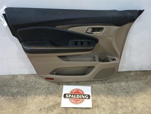 2016-2022 Honda Pilot Tan Door Interior Trim Panel - Front, Left (Driver) (Used OEM)