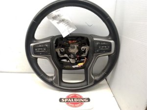 2021-2024 GMC Yukon Black Leather Steering Wheel with Control Buttons (Used OEM)