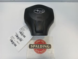 2013 Subaru XV Crosstrek Black Steering Wheel Air Bag - Left (Driver) (Used OEM)