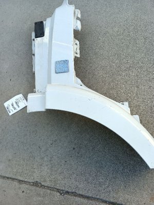  Volvo VNL White Fiberglass Fender Flare - Right (Passenger) (Used OEM)