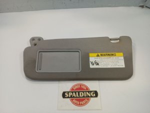 2010-2012 Hyundai Santa Fe Silver Sun Visor with Illuminated Vanity Mirror - Left (Driver) (Used OEM)